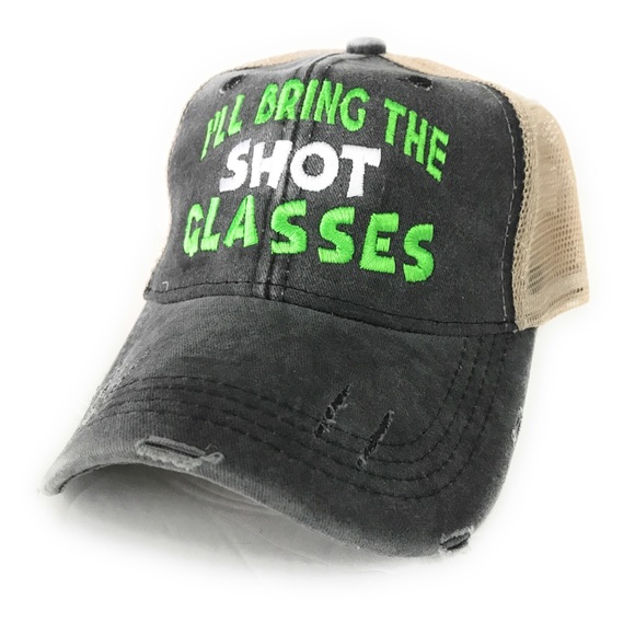 Bring The Shot Glasses Trucker Hat Baseball Cap - Picture 1 of 4